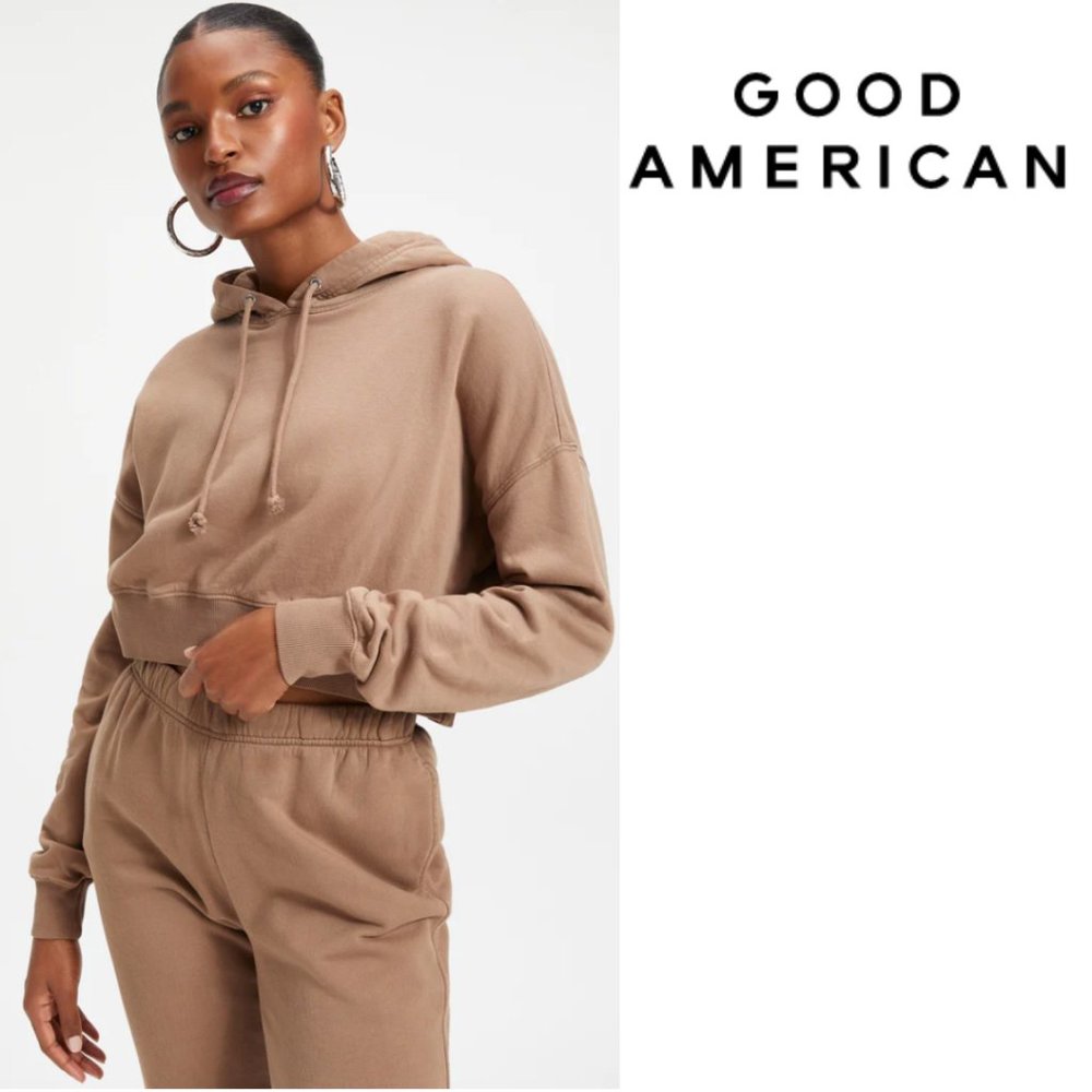 Good American Cropped and Cool Hoodie
